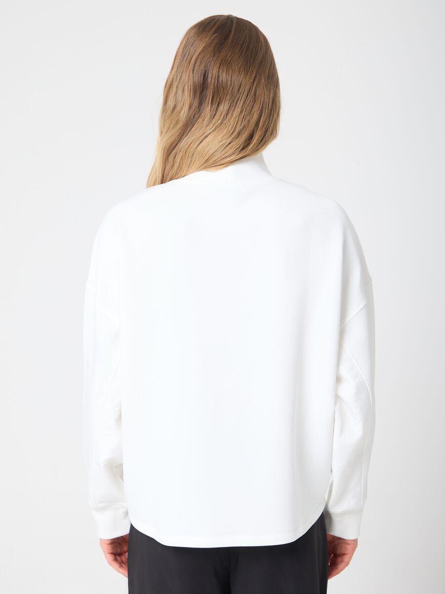 High-neck sweatshirt with contrast fabric pocket ALTAVIA STUDIO_2
