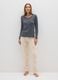 Grey regular fit pure cotton pyjama top_1