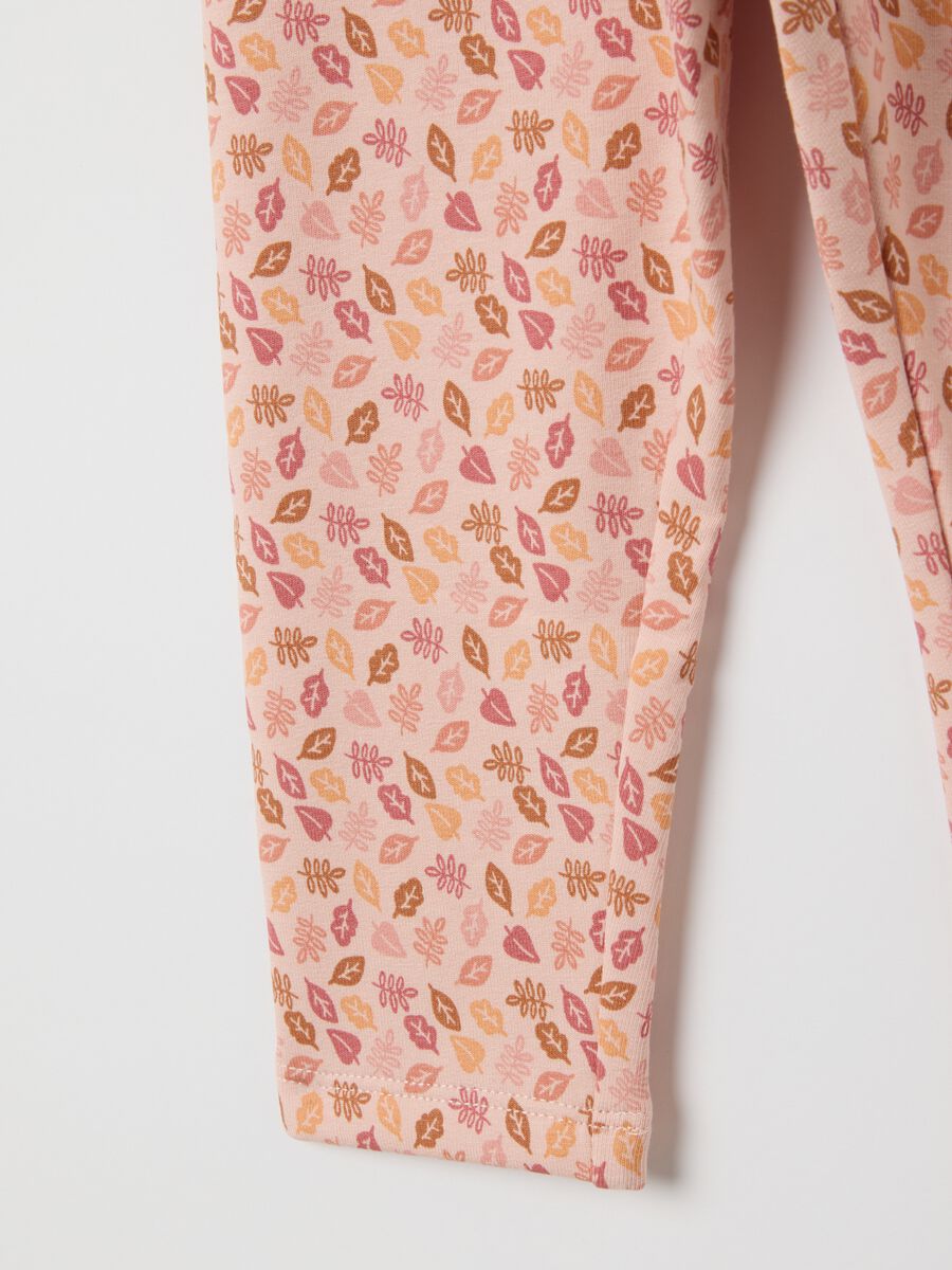 Girls' multicolour cotton leggings regular fit_3