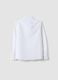 White pure cotton Oxford shirt with classic collar for boys_5