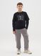 Boy's Grey Cotton Jogger Trousers with Relaxed Fit_0