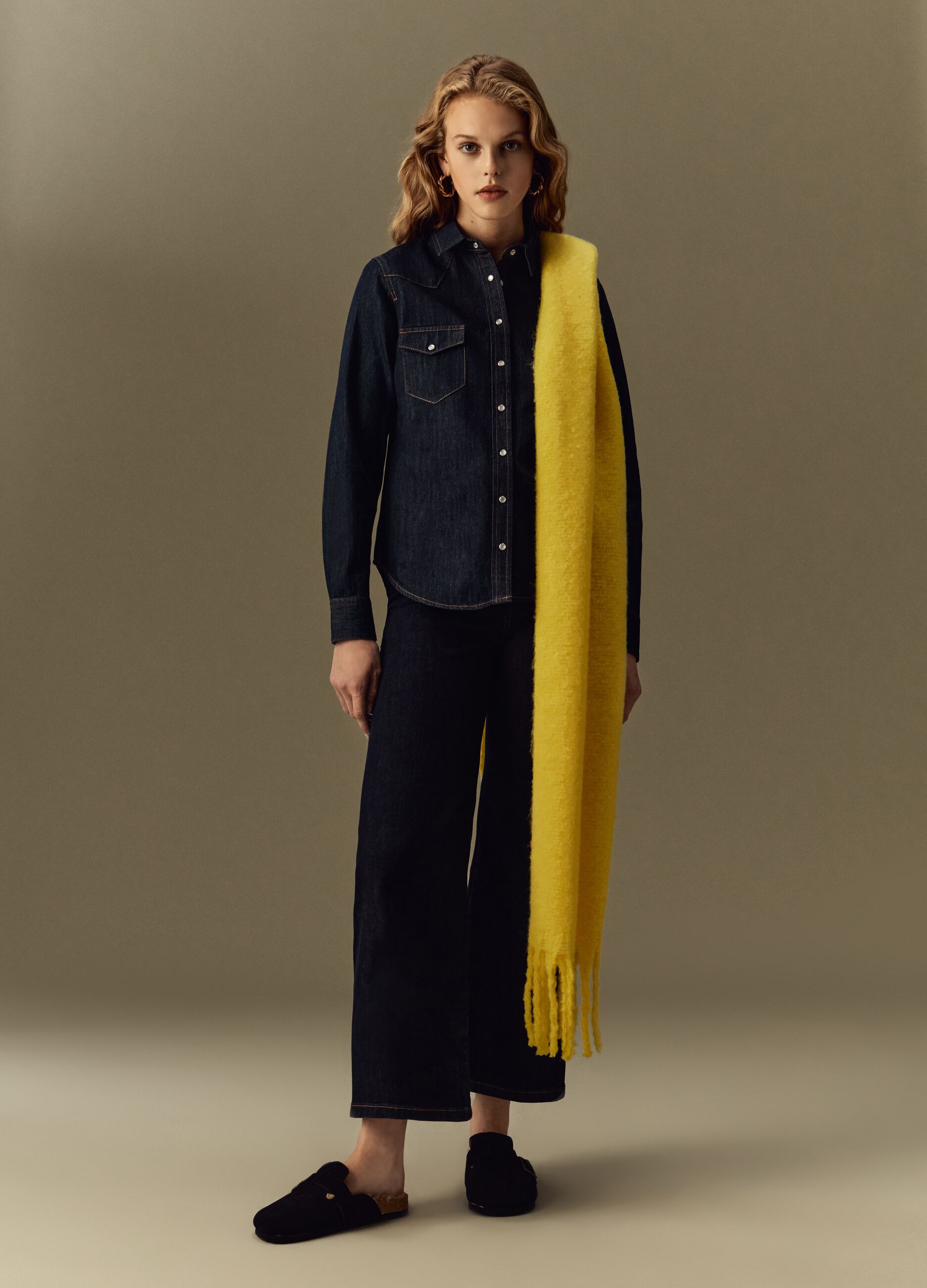 Camicia western in denim_0