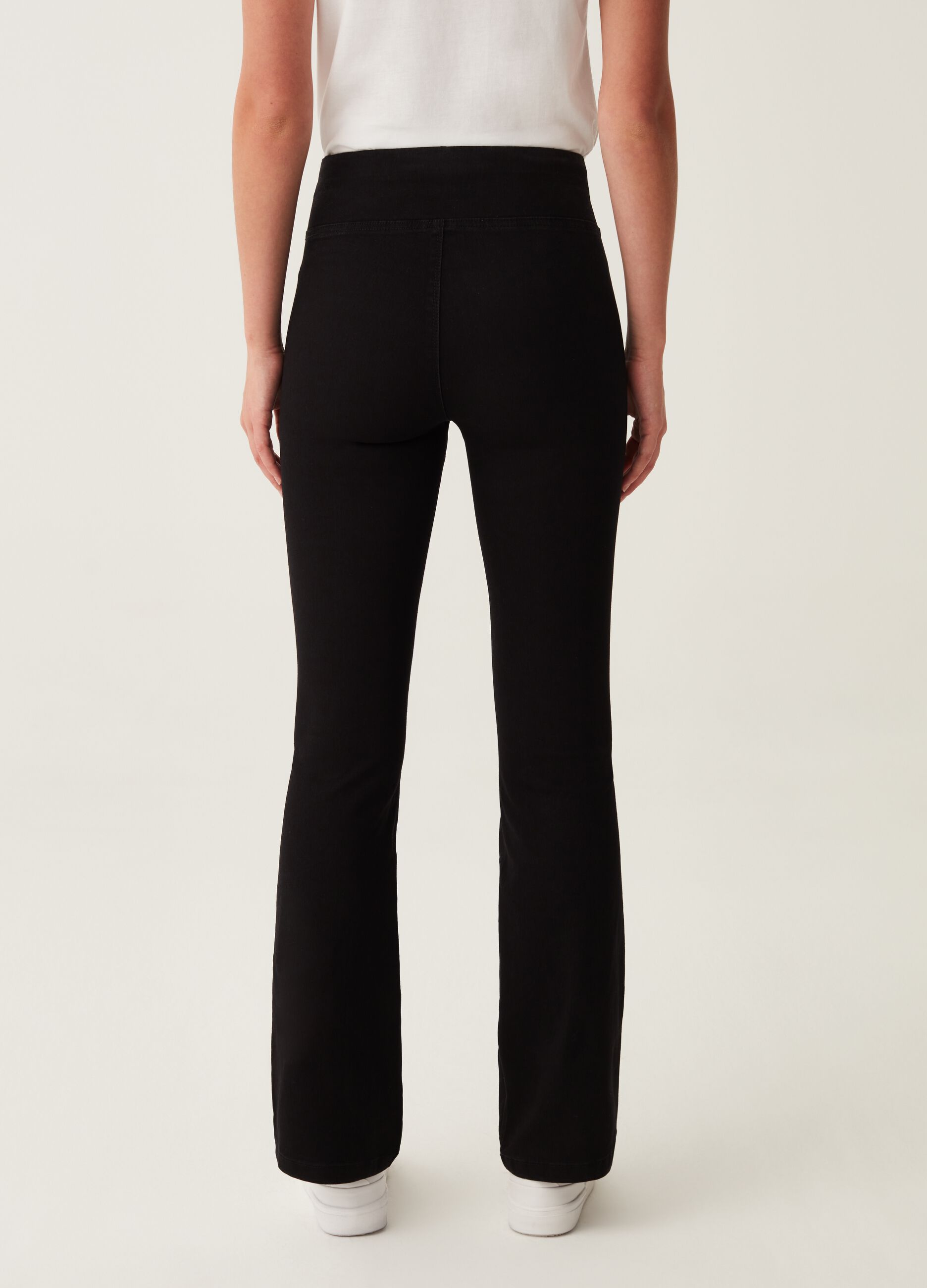 Jeggings flare fit a vita alta