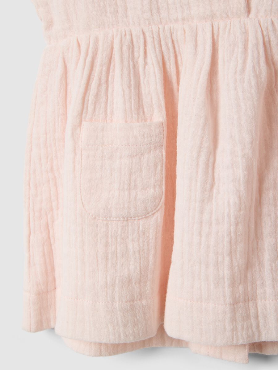 Abito in puro cotone rosa da neonata regular fit_2