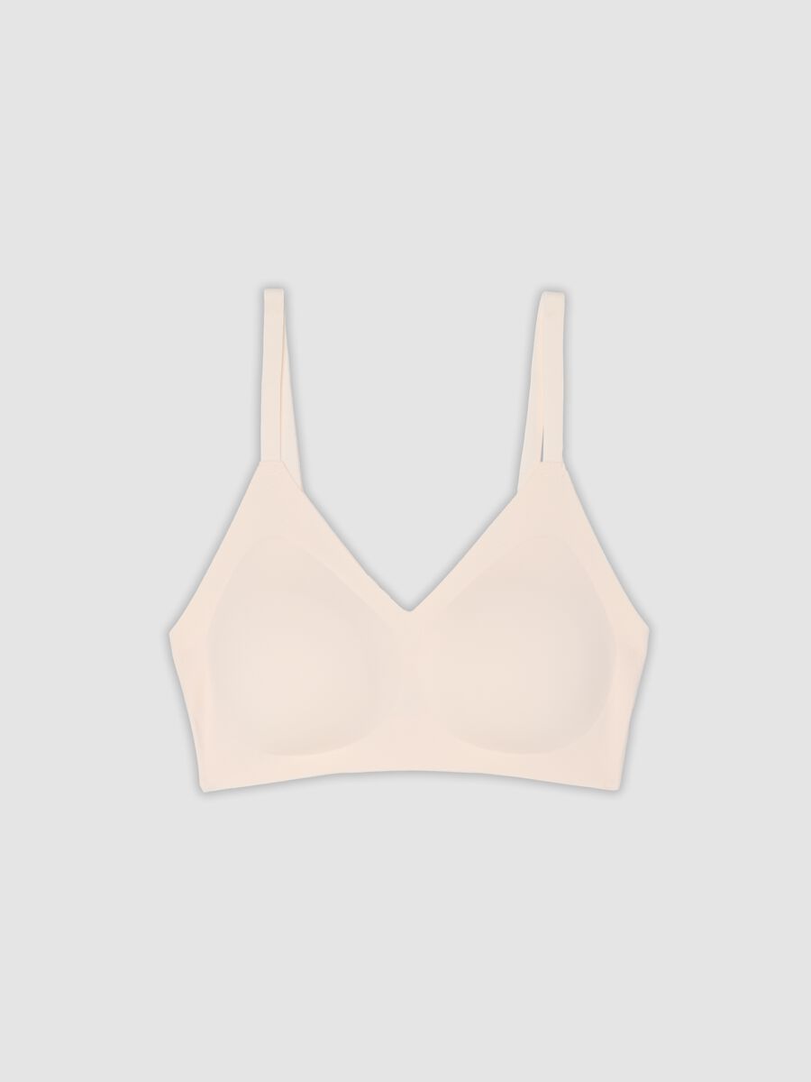 Pink stretch-fabric bra with removable padding_4
