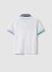 Children's white pure cotton polo regular fit with coloured trims_1