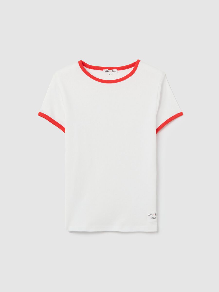 White slim-fit T-shirt in cotton_4