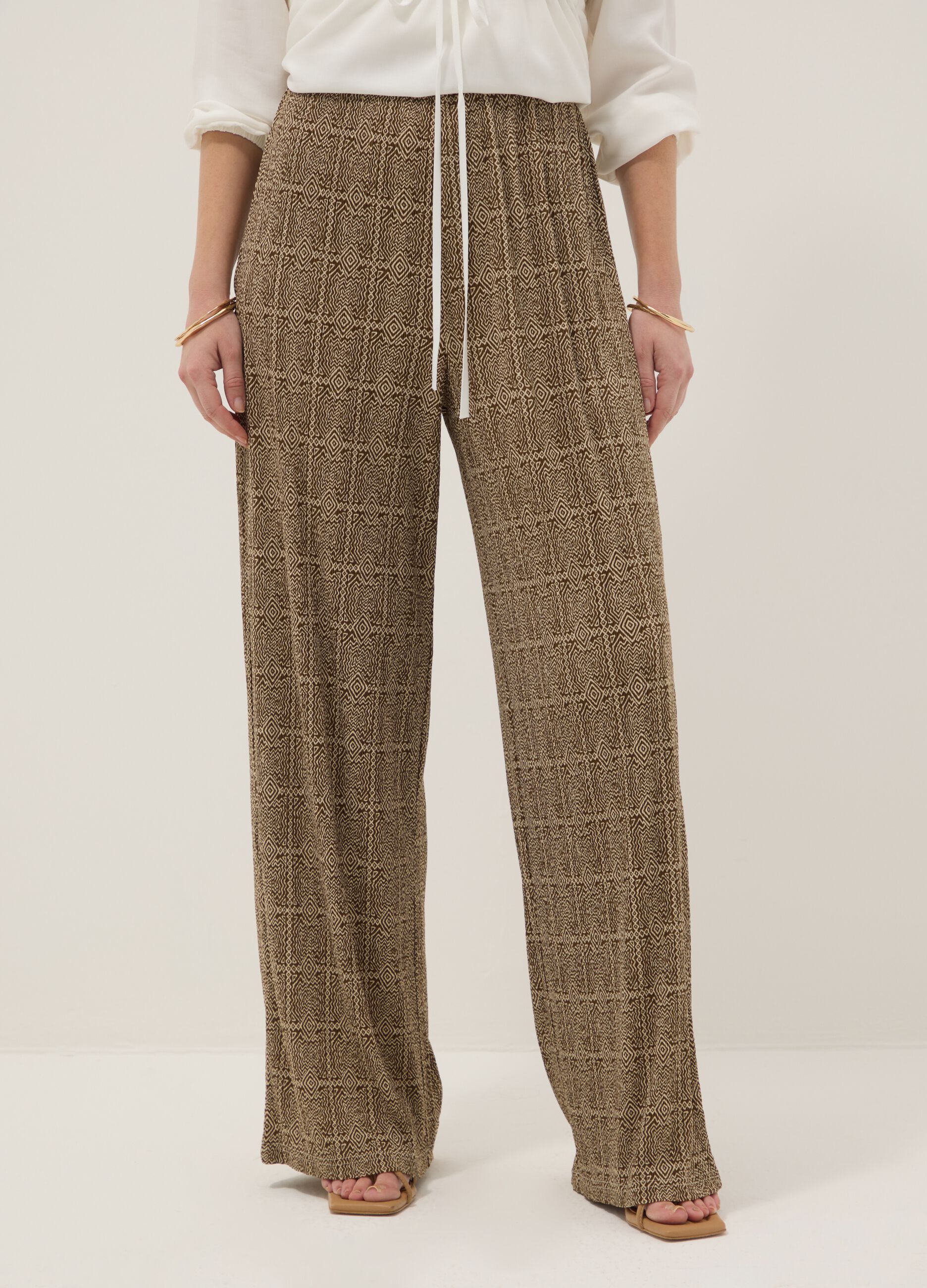 Brown maternity trousers relaxed fit