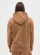 Brown cotton blend regular fit hoodie_2