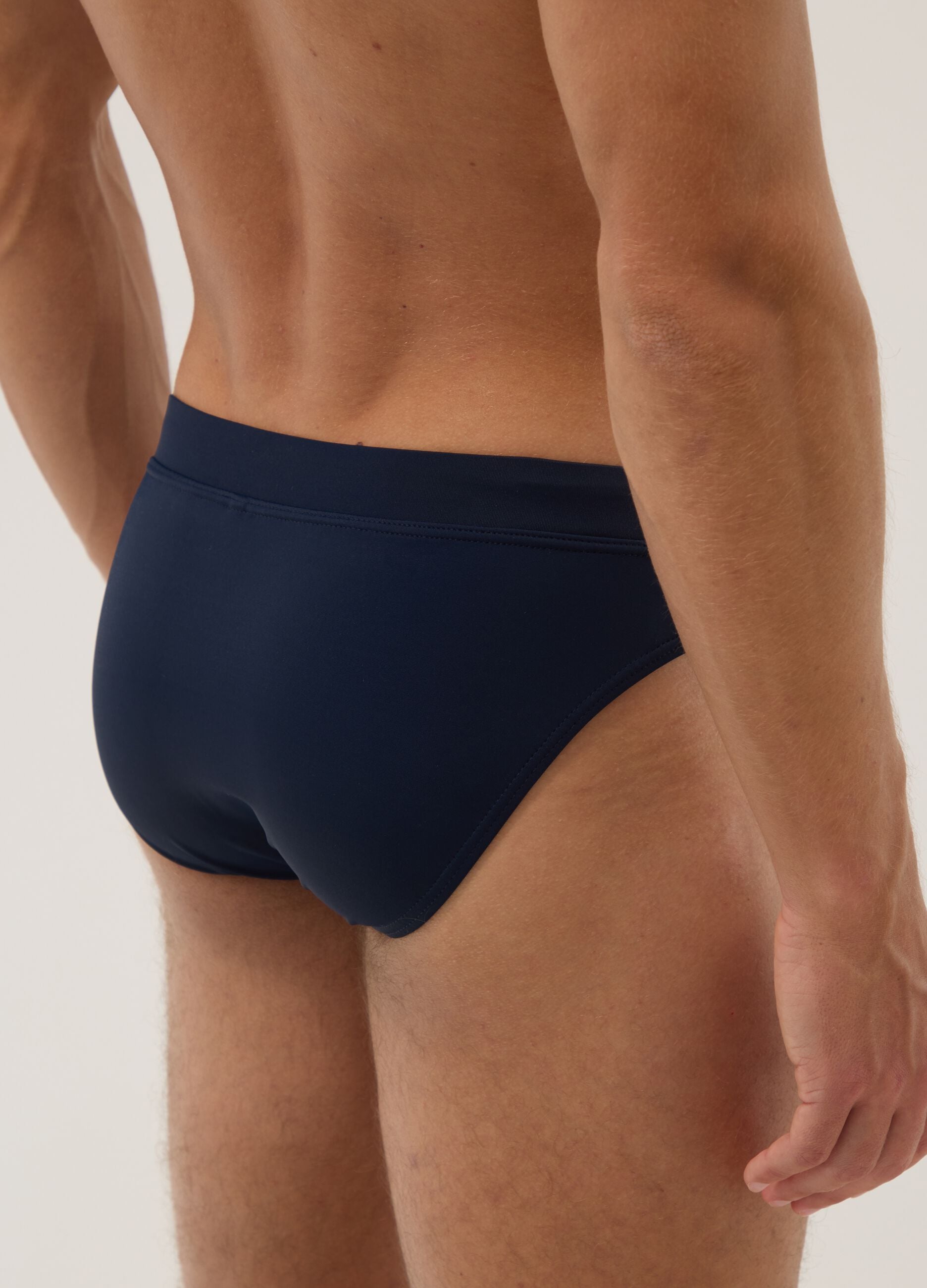 Blue stretch swim briefs