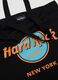 Black pure cotton shopper bag with Hard Rock Cafe logo_1