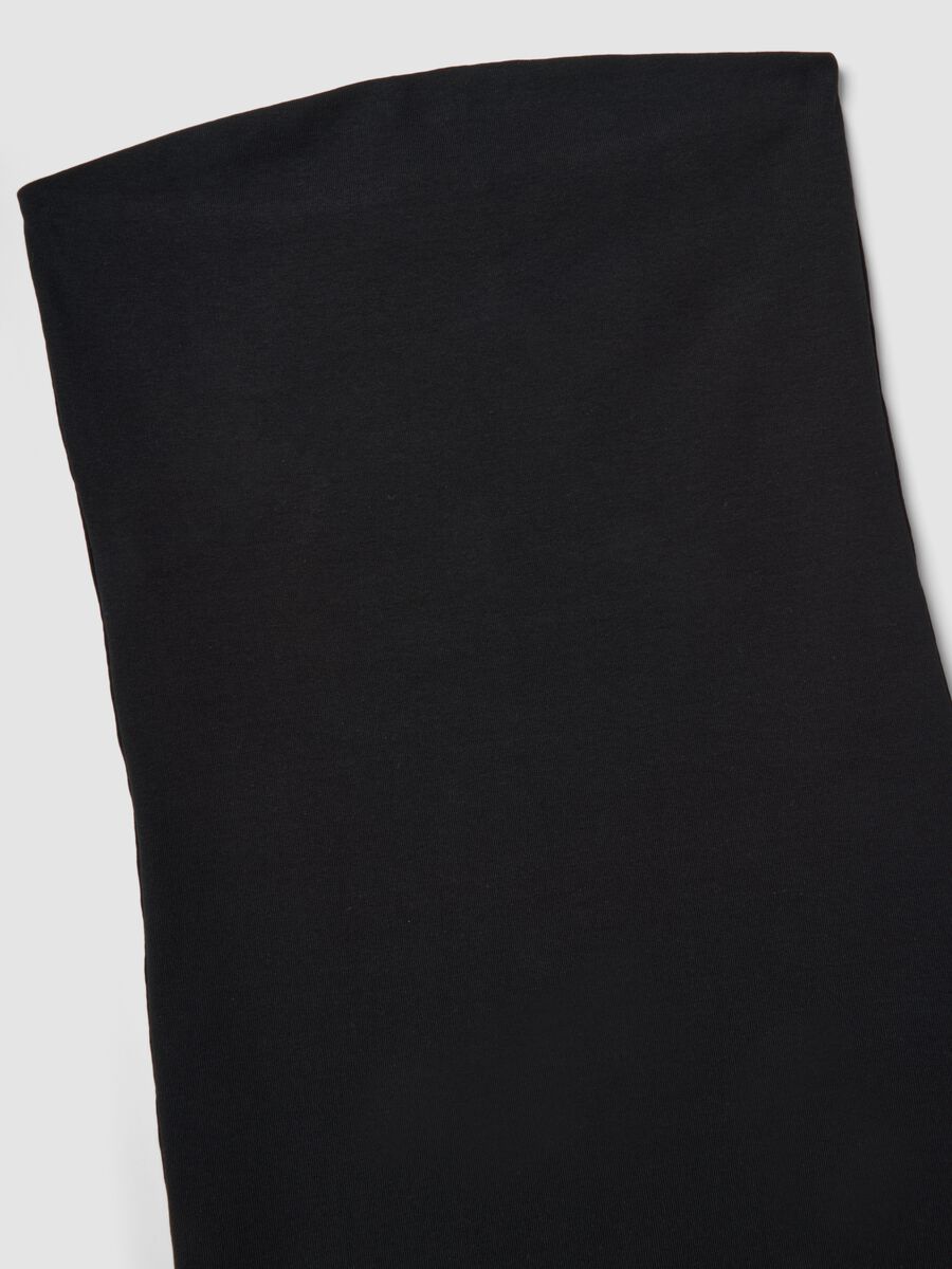 Black midi dress in stretch cotton_5