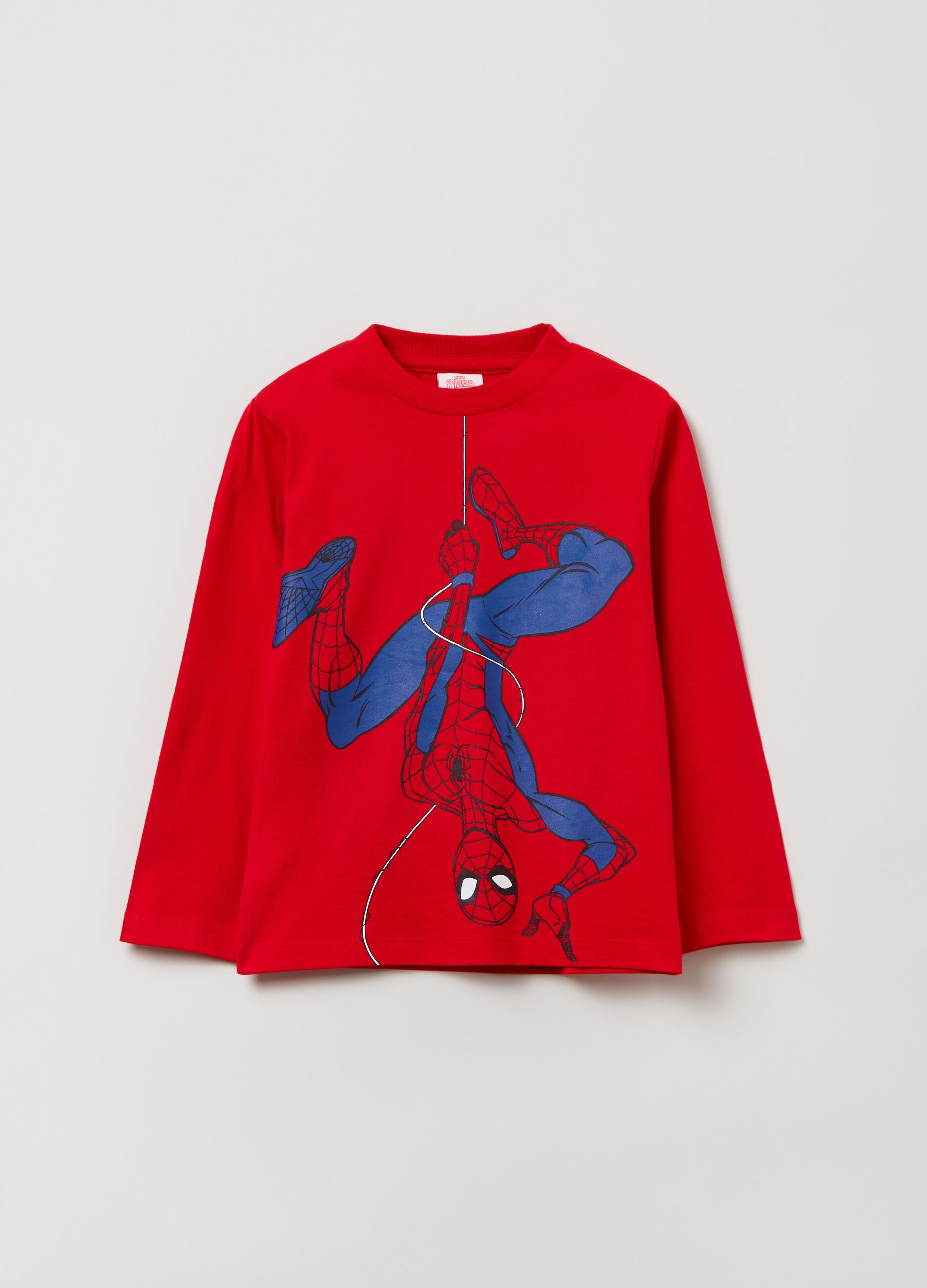 Long-sleeved T-shirt with Spider-Man print