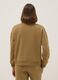 Brown cotton blend zip-up sweatshirt_2