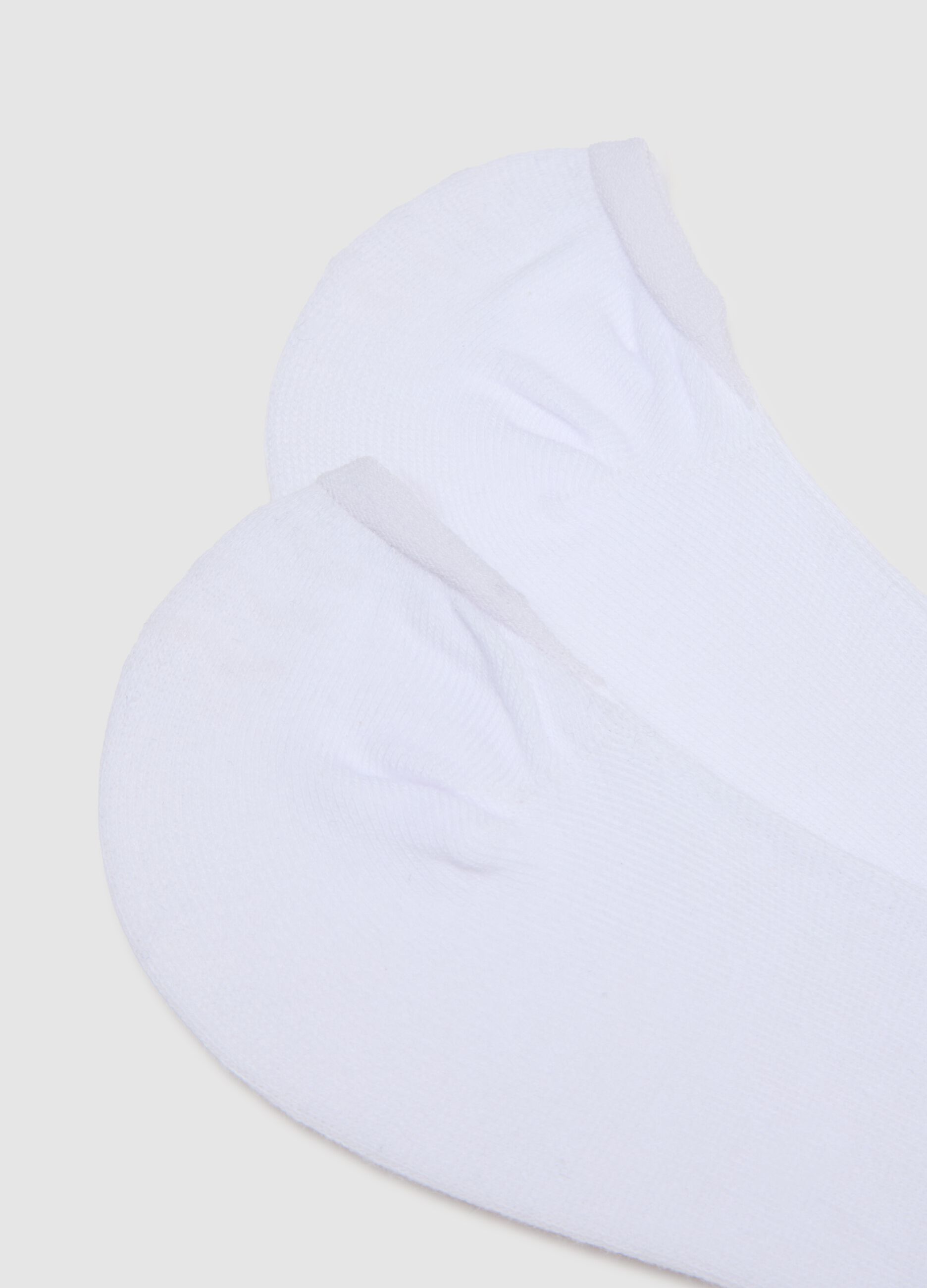 White Cotton Blend Socks