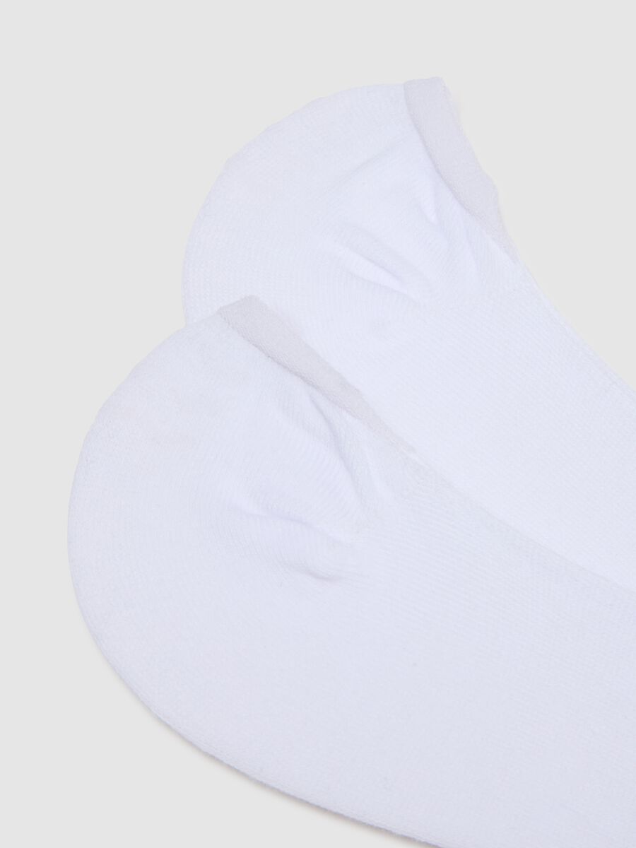 White Cotton Blend Socks_2