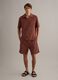 Brown short-sleeve cotton-blend polo shirt_2