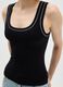 Women's Black Viscose Blend Top Regular Fit_2