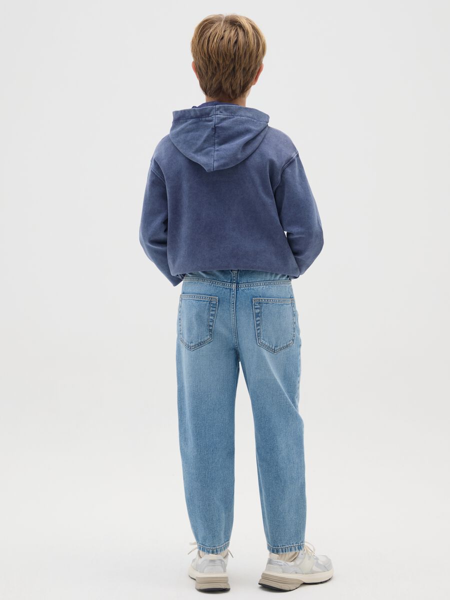 Jeans da ragazzo in puro cotone denim baggy_1
