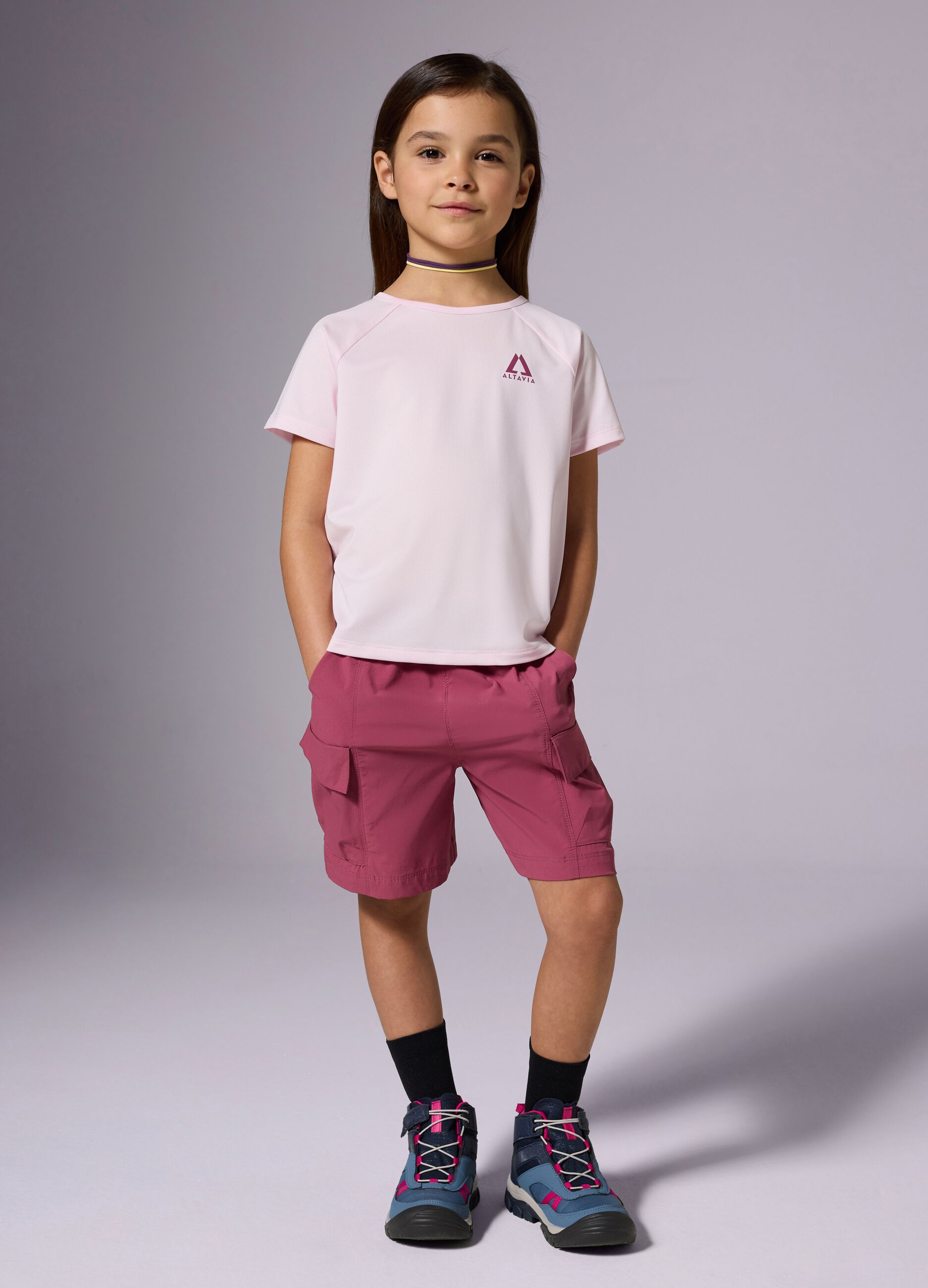 ALTAVIA WITH DEBORAH COMPAGNONI pink sports cargo shorts