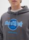 Grey Cotton Blend Hoodie with Hard Rock Cafe Logo_3