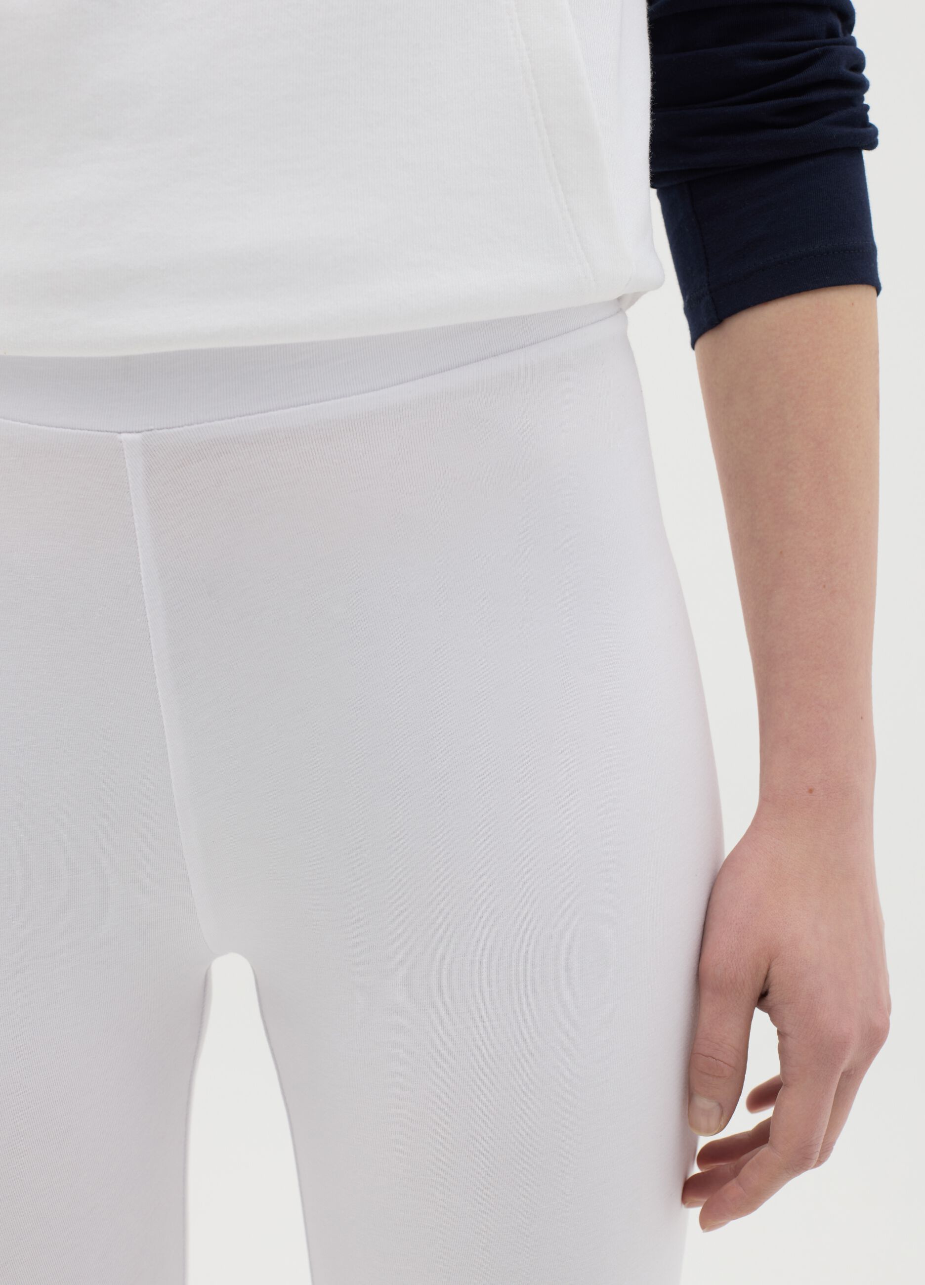Leggings da donna  bianco regular fit
