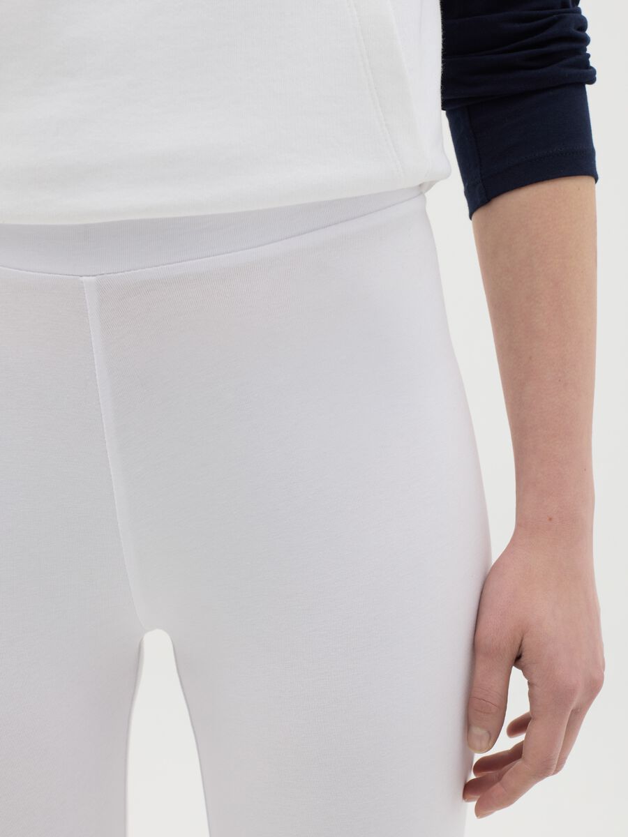 White Cotton Stretch Leggings_2