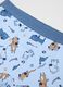 Children's blue stretch cotton boxers with print_2