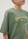 Children's green pure cotton oversized fit Milwaukee Bucks T-shirt_1