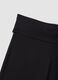 Leggings neri flare fit in puro cotone a costine_1