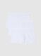 Tripack of stretch cotton blend white boxers regular fit_0