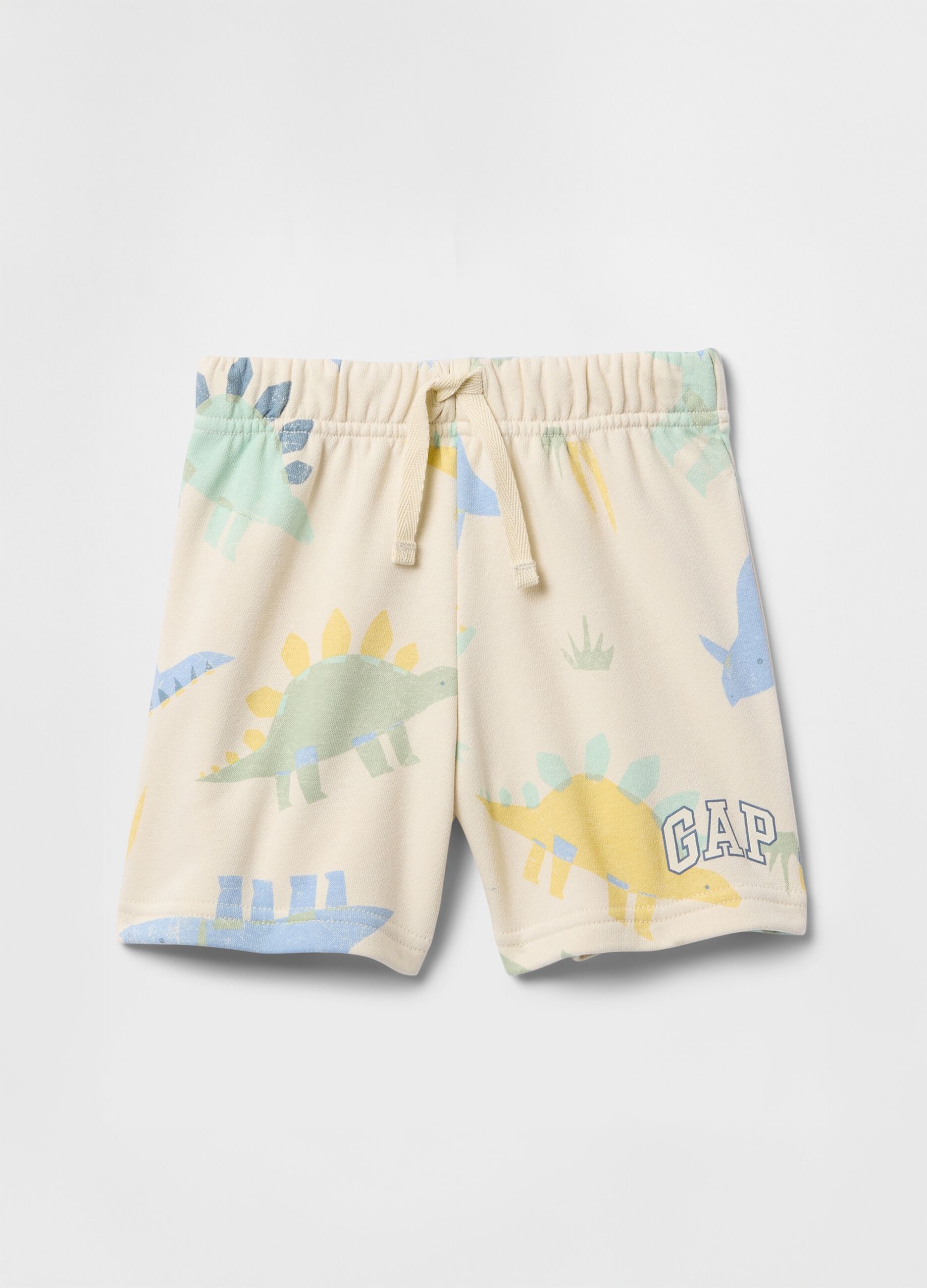Beige Dinosaur Print Shorts for Kids by GAP