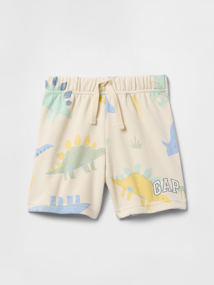 Beige Dinosaur Print Shorts for Kids by GAP_0