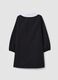 Black girls&rsquo; school smock with white collar and Stitch embroidery_1