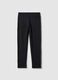 Black Stretch Cotton Slim Fit Leggings_4