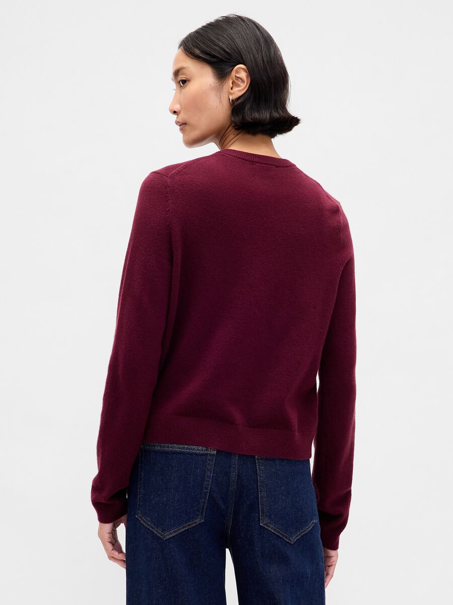 Cardigan viola in misto cotone_2