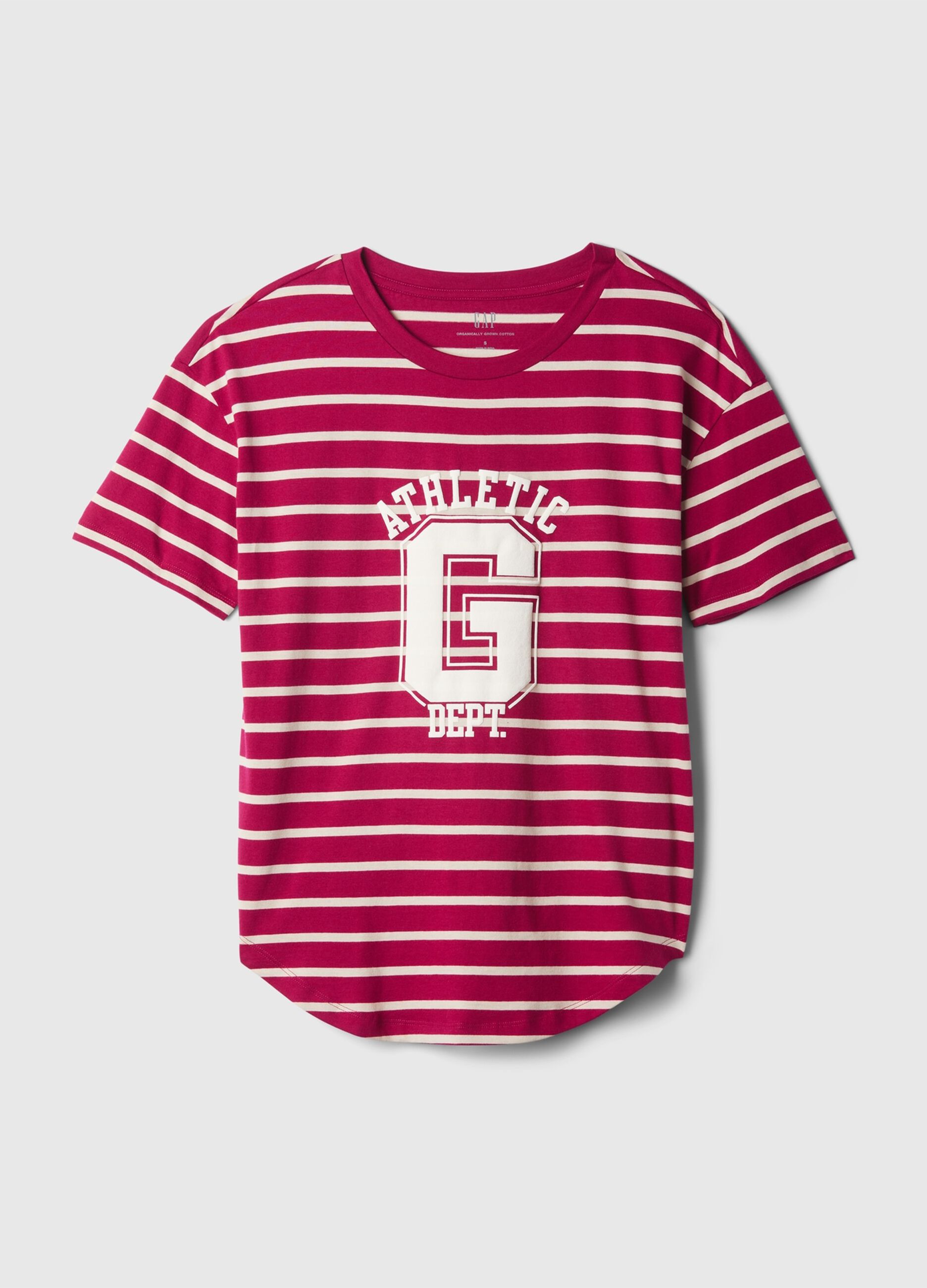 Organic cotton T-shirt with Athletic Dept. logo print