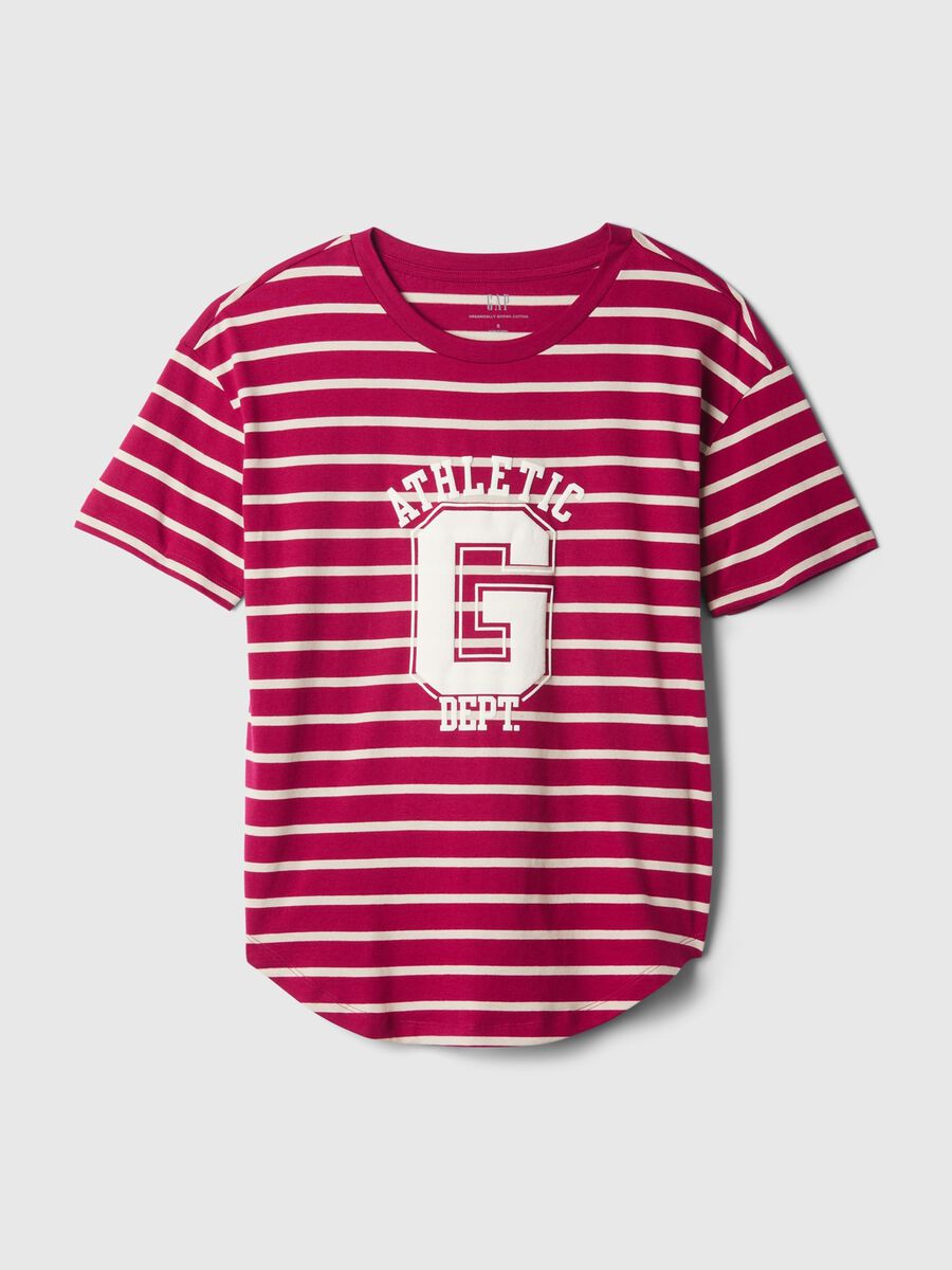 Organic cotton T-shirt with Athletic Dept. logo print_4