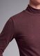 Purple cropped stretch T-shirt with high neck, Easy Dry &ndash; ALTAVIA STUDIO_4