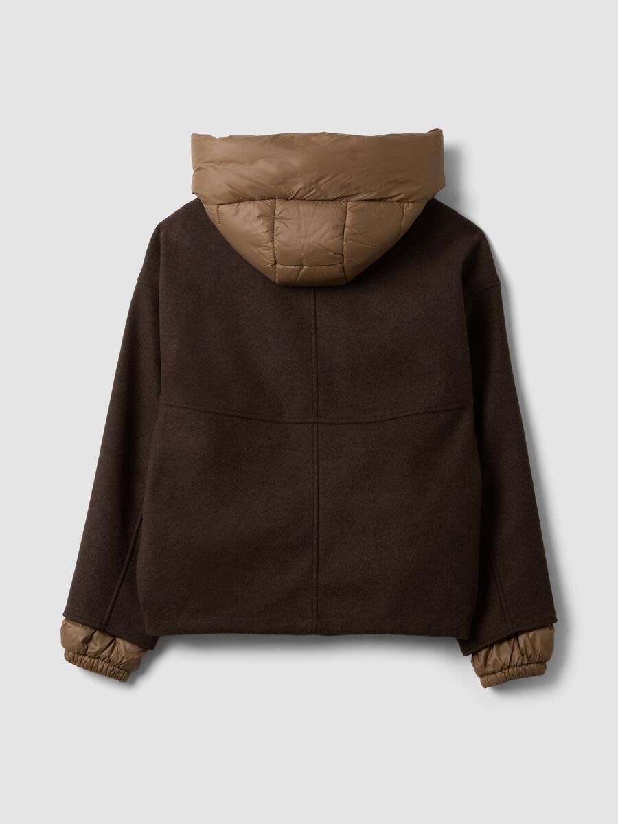 Giacca marrone cioccolato con cappuccio regular fit_2