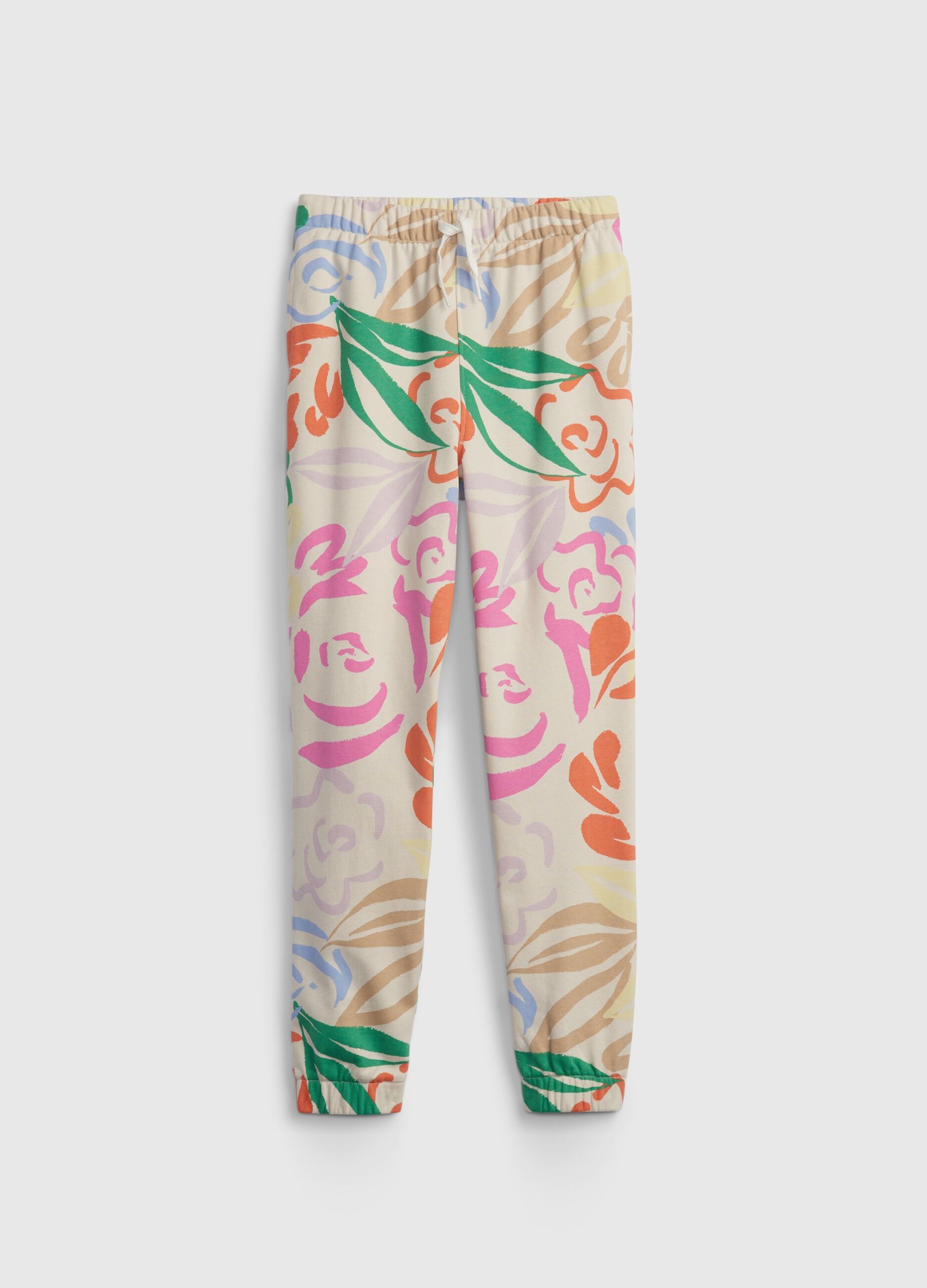 Joggers con stampa floreale