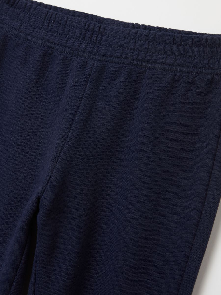 Cotton joggers with elasticated edging_2