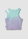Tank top viola in cotone elasticizzato sfumato per ragazza fitted_1