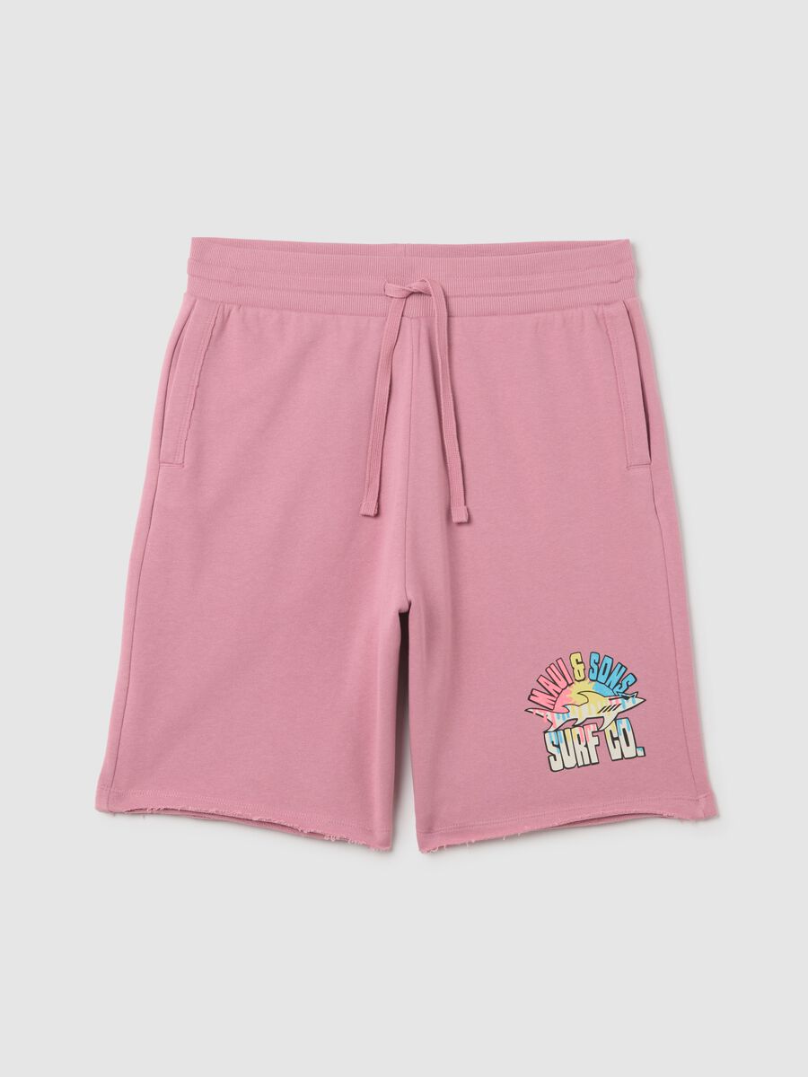 Pink bermuda shorts in pure cotton by Ovs_4