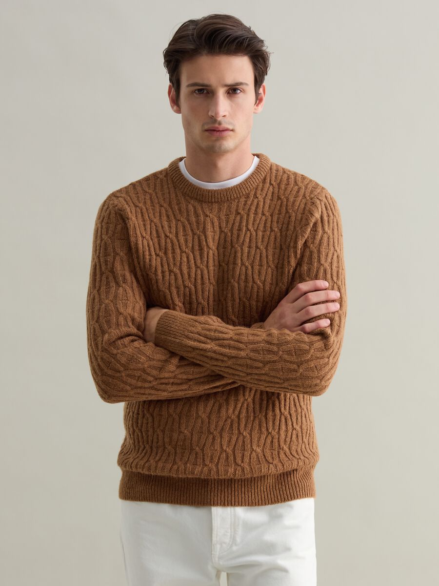 Pullover with cable design_0