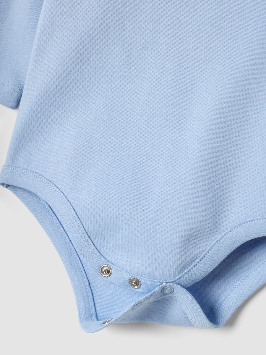 Bipack body azzurro e arancione in puro cotone organico con stampa Cip e Ciop_2