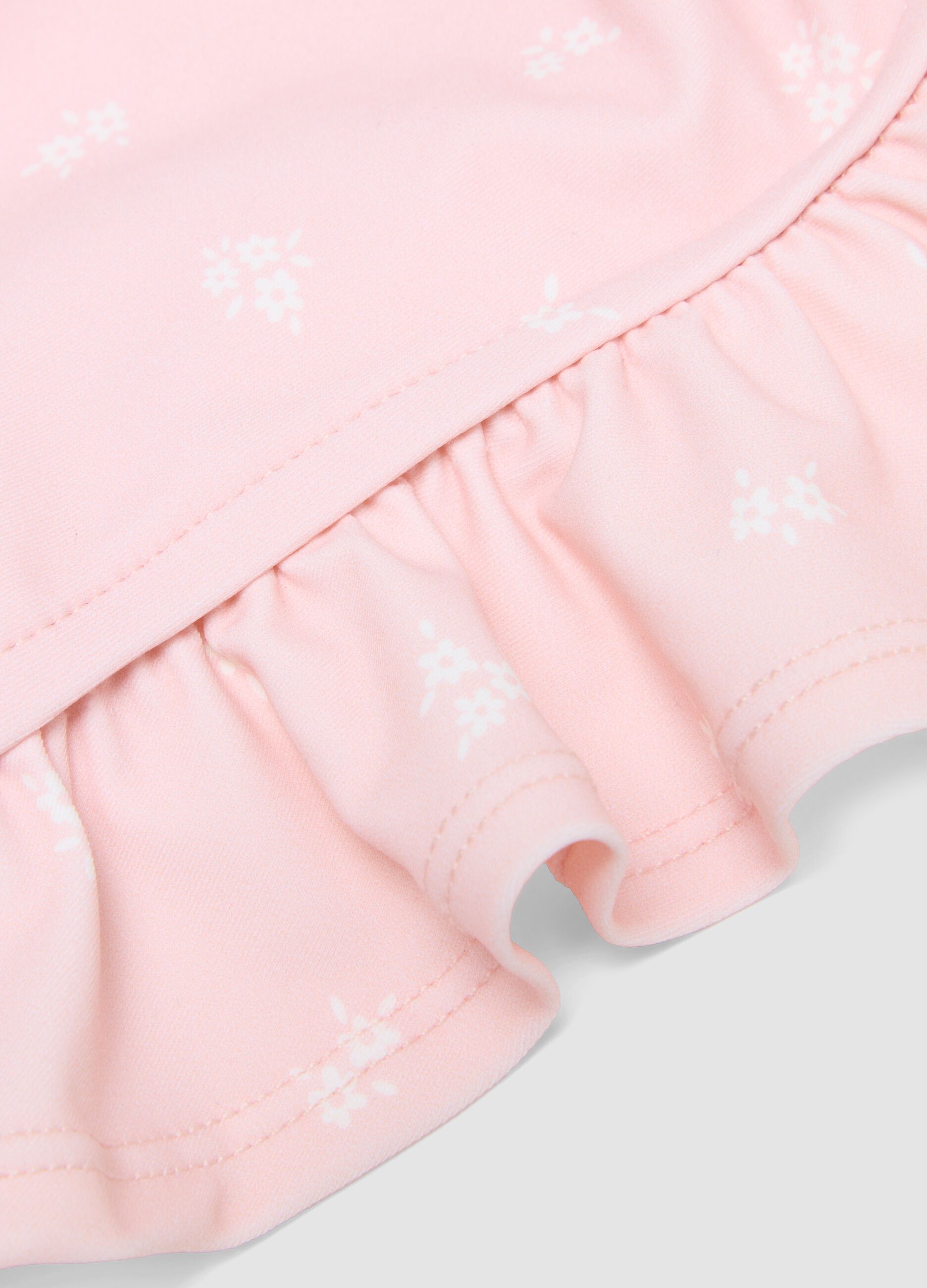 Pink stretch bikini with frills