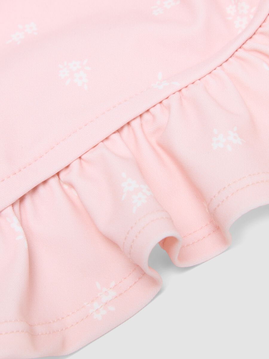 Pink stretch bikini with frills_3