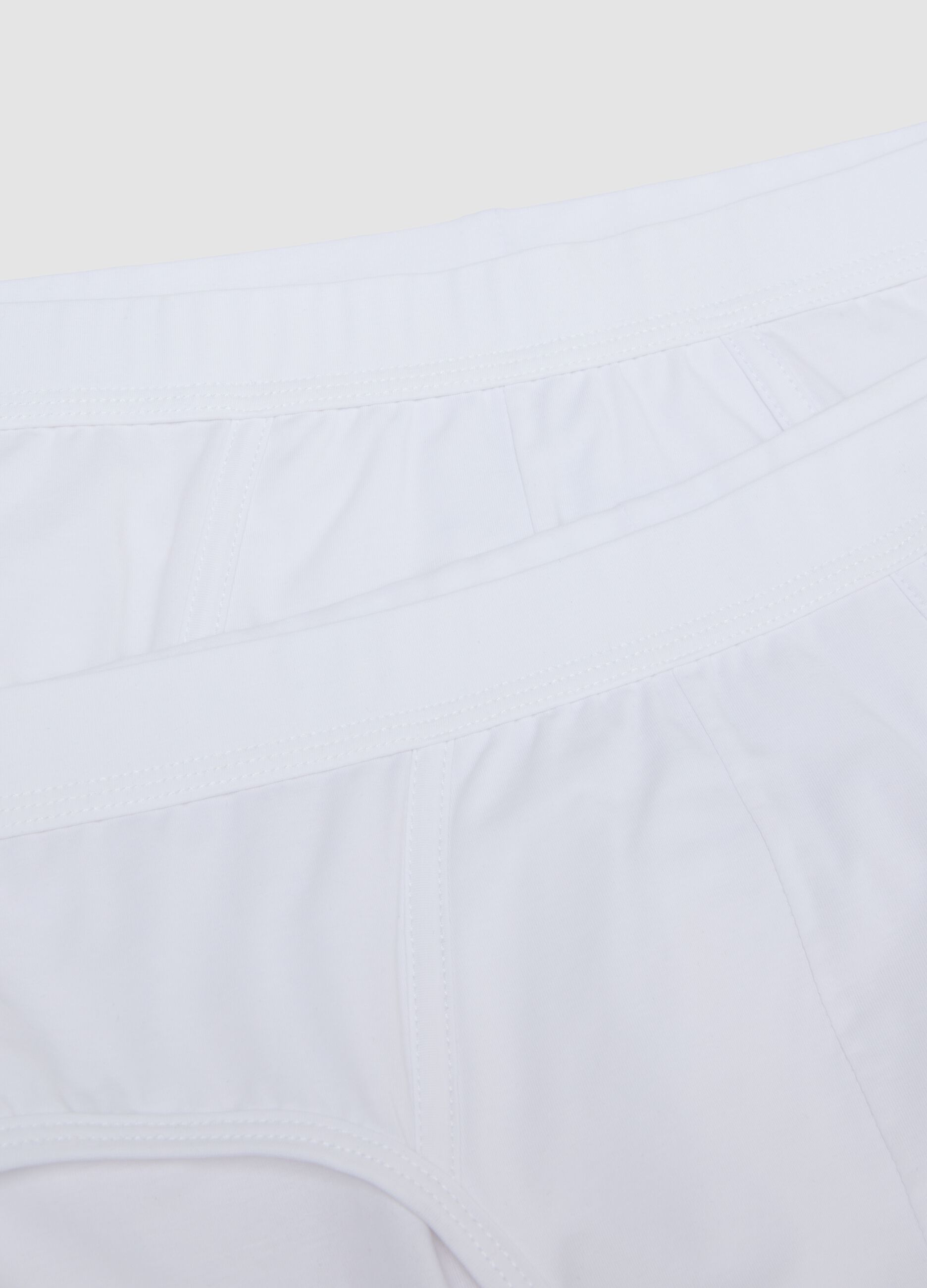 2-pack of white stretch mercerised cotton briefs