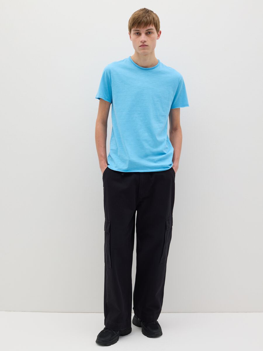 Cotton T-shirt with round neck_1